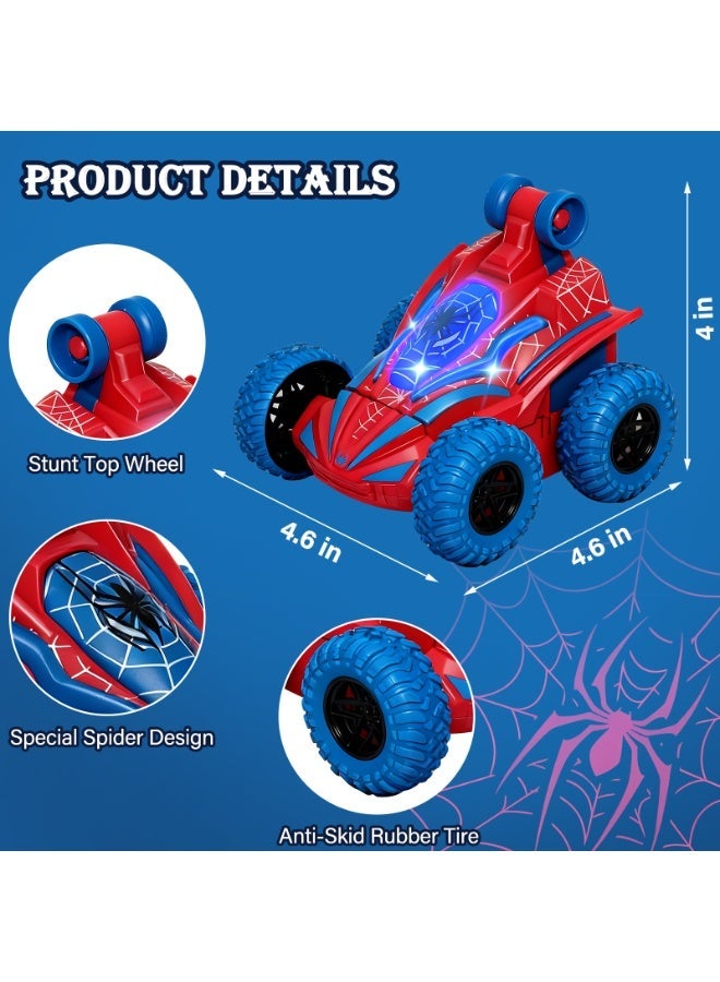 RAKAY Spider Remote Control Car,360°Rotation Rc Stunt Car with Cool Flashing Lights，Superhero Car Toys for Kids，Indoor & Outdoor 4wd Toy Car，Birthday Gift for Boy Ages 3 4 5 6 7 8 9 10 11 12 - Image 5